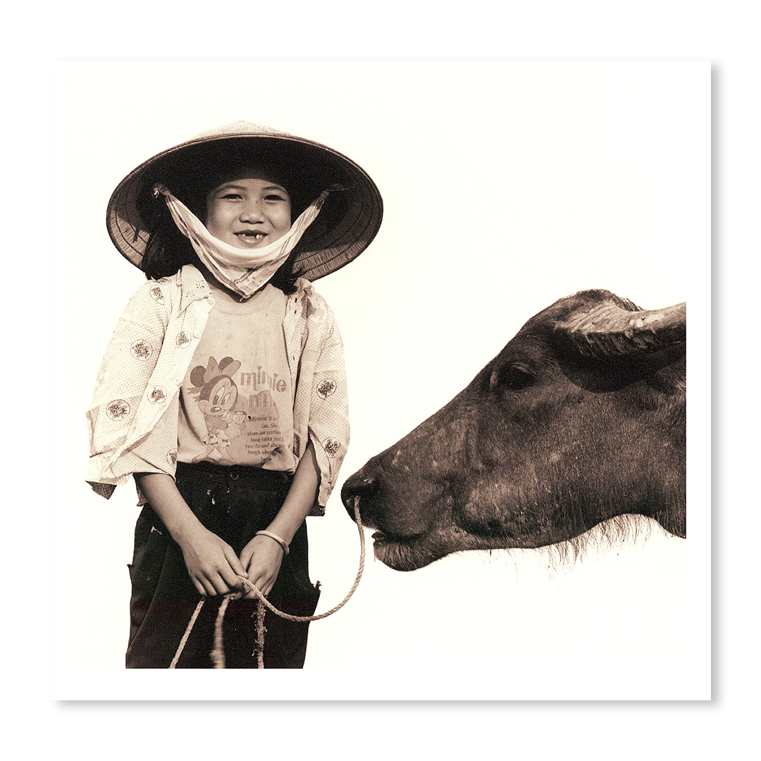 Buffalo Girl, Vietnam , limited edition photograph by Tim Hall, 1994
